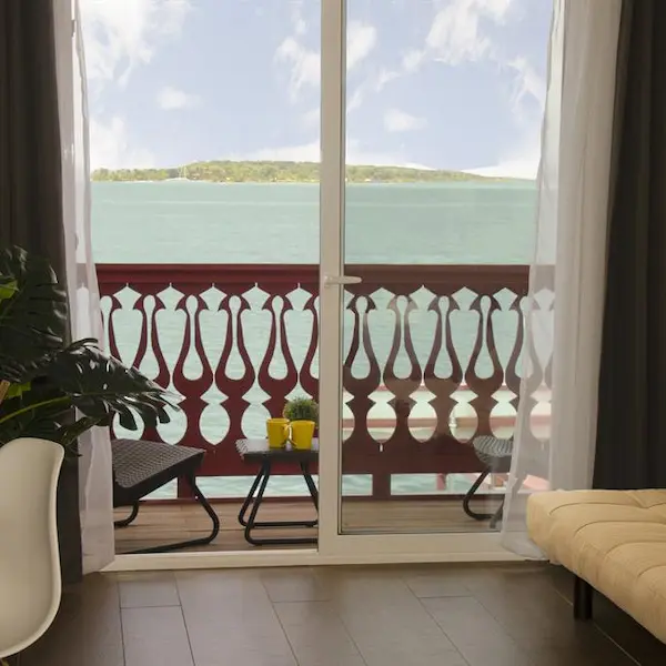 Ventana con vista al mar de Bocas del toro del Hotel Diver Paradise Boutique