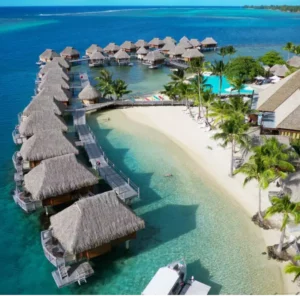 Cabañas sobre el mar de Moorea Overwater Polinesia Francesa